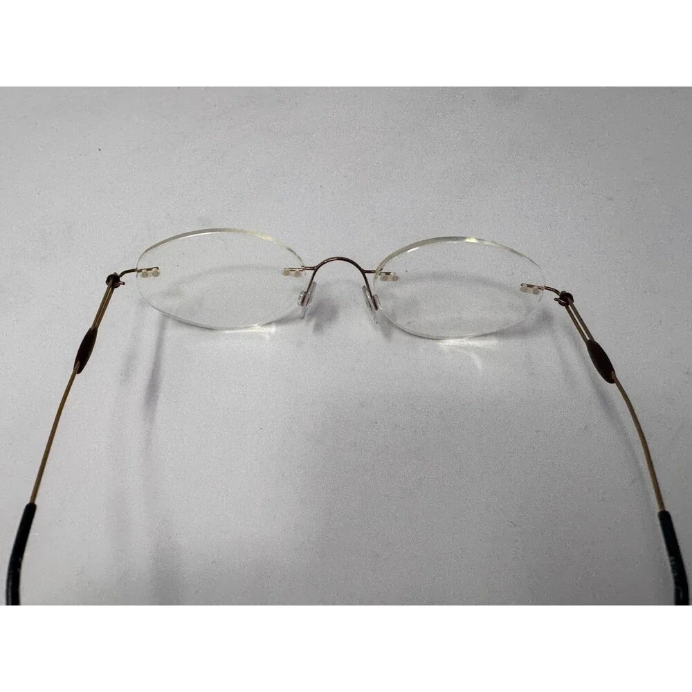 Silhouette M7374 6053 Rimless Eyeglass Frames Gold 19-35-135 Austria Authentic